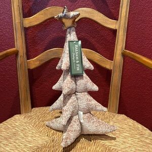 NWT Balsam & Fir Brown Velvet Fabric Christmas Tree Holiday Decor